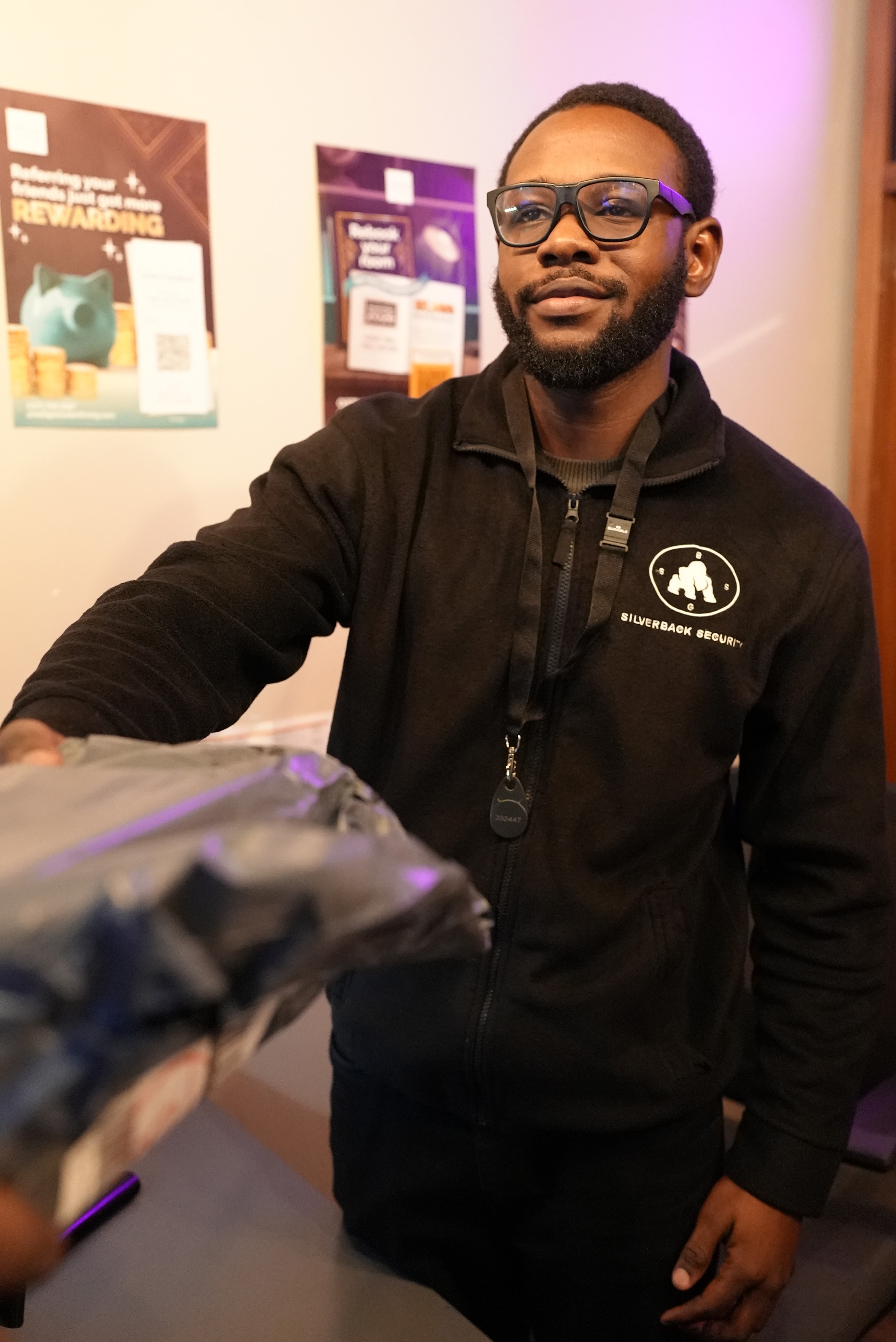 Silverback Security guard in full branded uniform